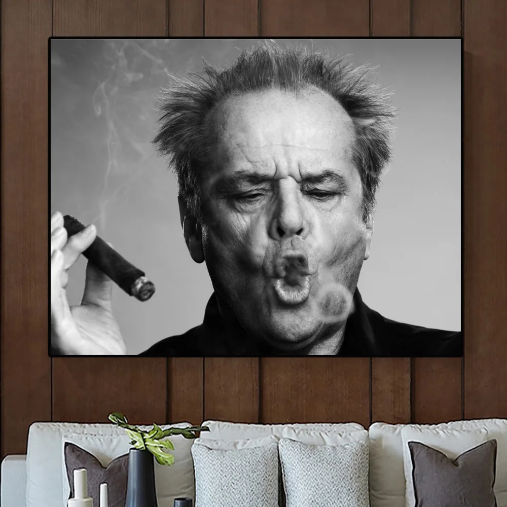 Cigarro cartel de arte de la pared de impresión de imagen sala de estar moderna en blanco y negro de la decoración de la pintura 0