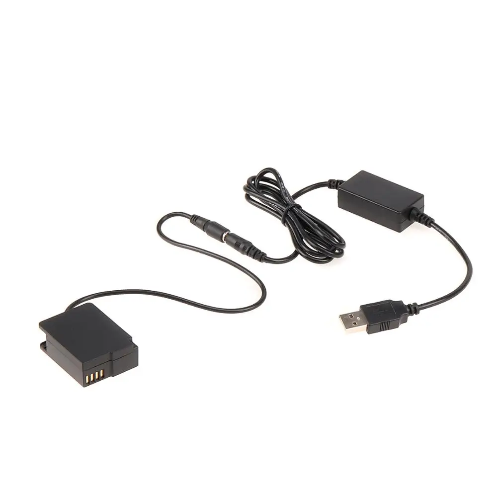 DMW-BLC12 Ficticio de la Batería Adaptador de Acoplador de CC 5V 2A Cable USB para Panasonic FZ200 FZ300 FZ1000 FZ2500 G5 G6 G7 G80 G85 GX8 0