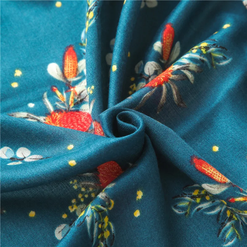 VISROVER 2020 Nuevo Azul de la Flor de Impresión de Viscosa Otoño Bufanda de las Mujeres de la Borla de la Moda de Invierno de color Rosa Bufanda Chalina Hiyab de Regalo al por mayor 0