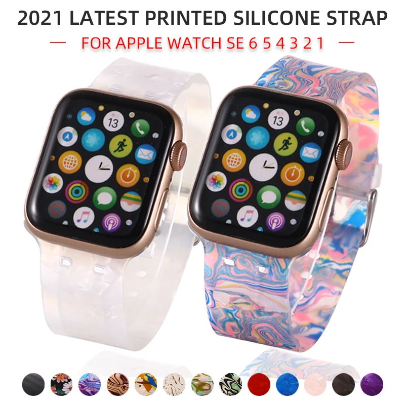De silicona Reloj Inteligente de la Banda para el Apple Watch Se 6 Correa de 44 40 mm Correa Transparente de Acero para el Iwatch Serie 5 4 3 Correa de reloj 42mm38mm 0