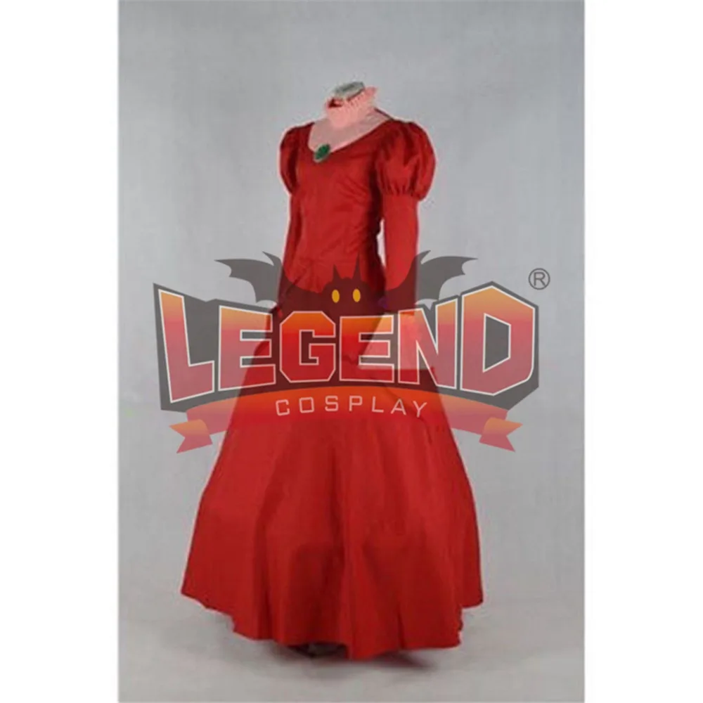 Madrastra cosplay Vestido rojo Adulto Lady Tremaine vestido de la malvada madrastra de cosplay traje hecho a medida 0
