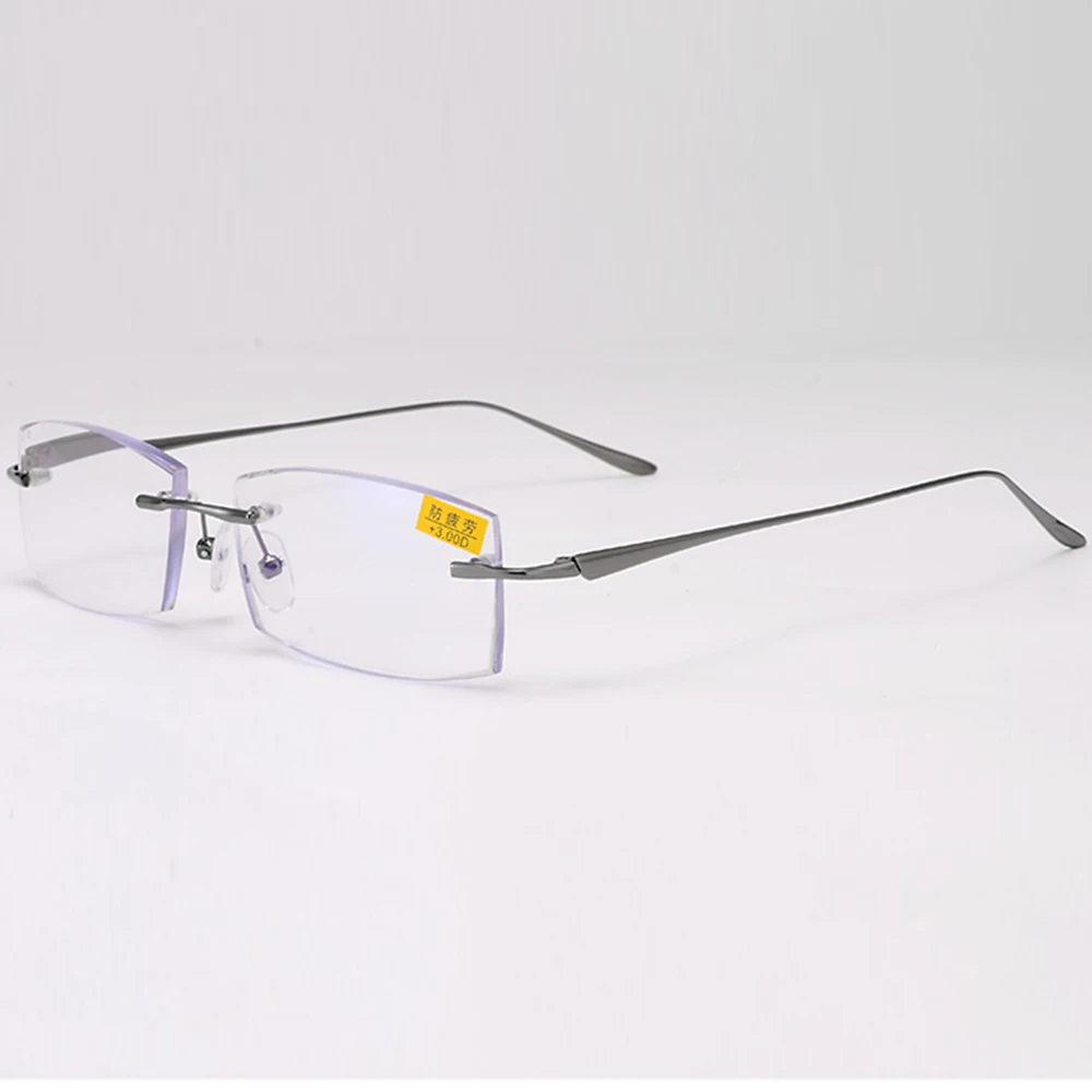 NOMANOV = Multifocal Progresiva Gafas de Lectura de Aleación de Titanio Montura con Corte de Diamante, Ver de Cerca Y de Lejos SUPERIOR 0 AÑADIR +0.75 +3 0