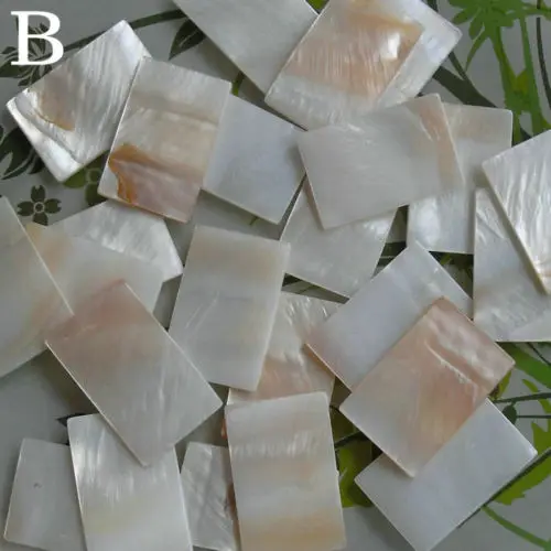 20 Pcs natural decorar Incrustaciones de material de 20*30 mm blanco perla shell espacios en blanco 0
