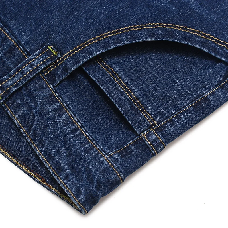 El verano de los Hombres de Estirar pantalones de Mezclilla Estilo Clásico, Casual de Negocios de Slim Jeans Corto Macho de color Azul de la Marca de Ropa de gran tamaño 40 42 44 46 0
