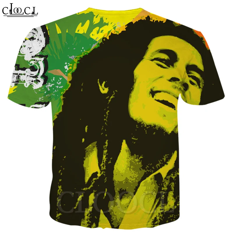 CLOOCL Cantante de Reggae Creador de Bob Marley T-shirt de Impresión 3D de la Camiseta de las Mujeres de los Hombres de Manga Corta de Harajuku Camisetas Sudaderas Tops 0