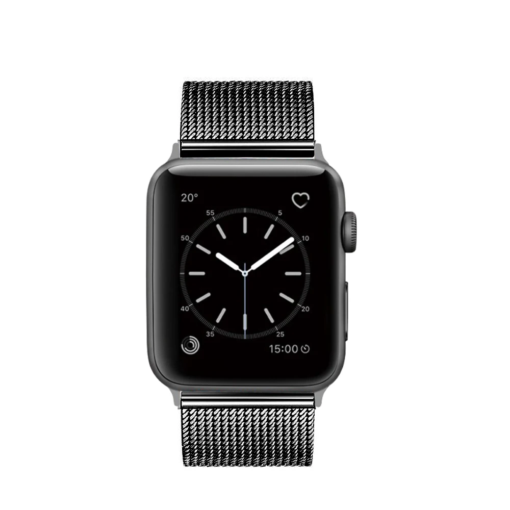 Milanese loop de banda para el Apple Watch SE 5 6 4 3Classic botón de la Pulsera de Metal de Acero Inoxidable Correa de iwatch Banda de 44 mm 40 mm 38 mm 42 mm 0