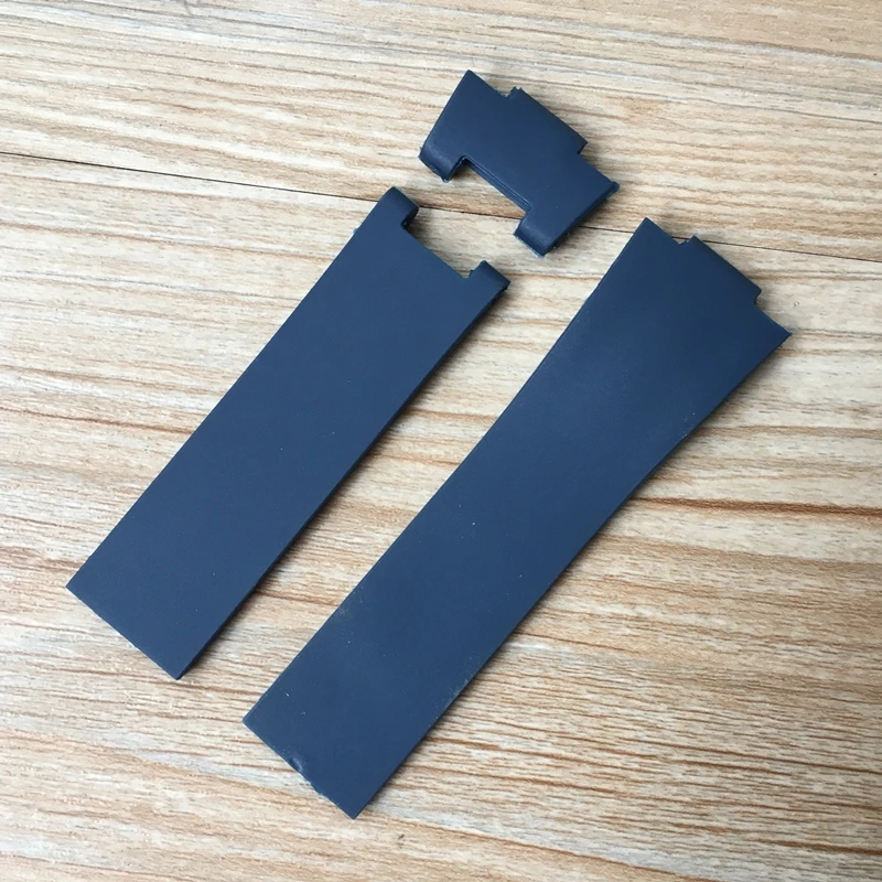 25*12mm Negro Marrón Azul Impermeable de la Goma de Silicona banda reloj de Pulsera Correa de reloj de la Correa De Ulysse Nardin correa de Pulsera 0