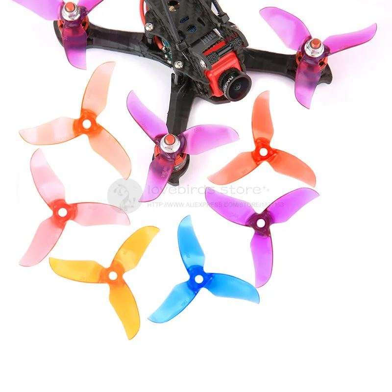 Nazgul T3061 de 3 pulgadas de 3 hojas Grandes de afinación Equilibrada, Eficiente, transparente propllers para DIY mini FPV carreras de drones x 6 pares 0