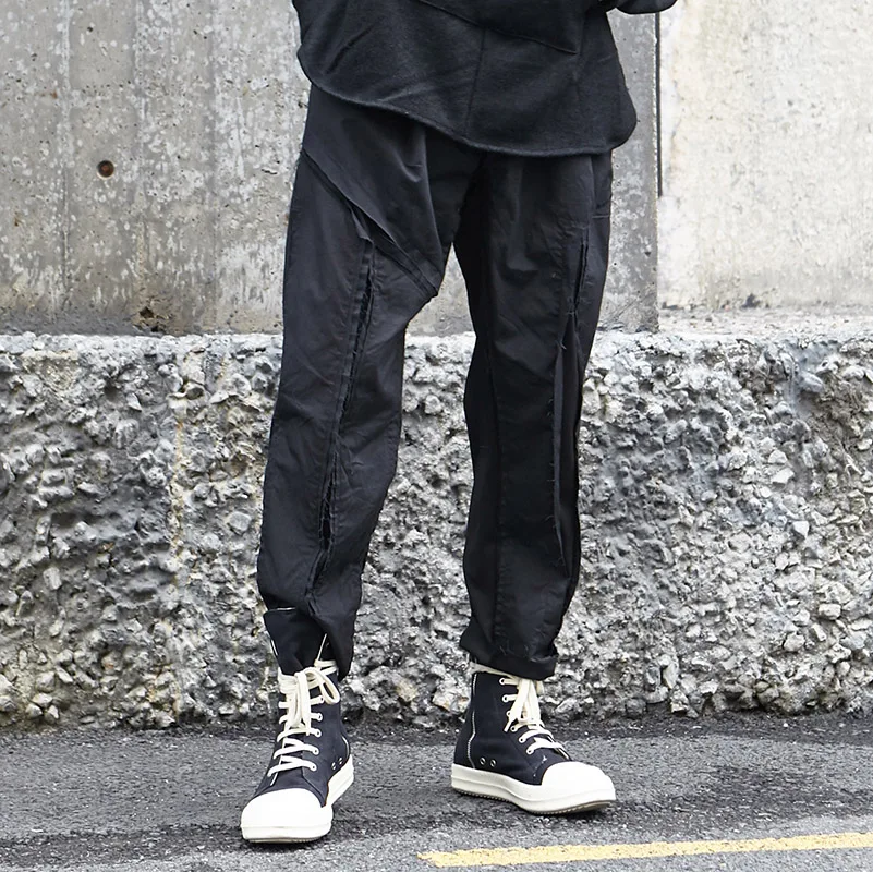 Los Hombres De Negro Punk Gótico Hip Hop Casual Harem Pantalones De Moda Masculina De Japón Streetwear Pantalones Corredores Deportivos 0