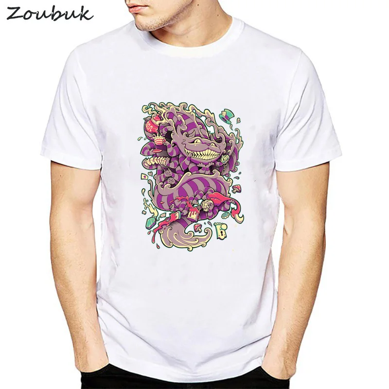 Investigación psicodélica de Voluntarios de Camiseta de los Hombres Funky Colorido Trippy Cráneo de Impresión t-shirt Masculina de la Vendimia de la Camiseta de la ilusoria superior tees 0