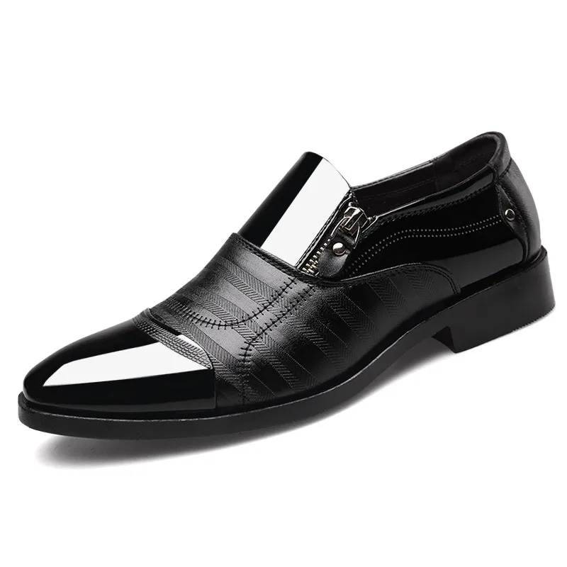 El Negocio de la moda Vestido de los Hombres de Zapatos New Classic de Cuero de los Trajes de los Hombres Zapatos de Marca Resbalón En los Zapatos de Vestir de los Hombres de Oxford zapatos de Gran Tamaño 38-48 0