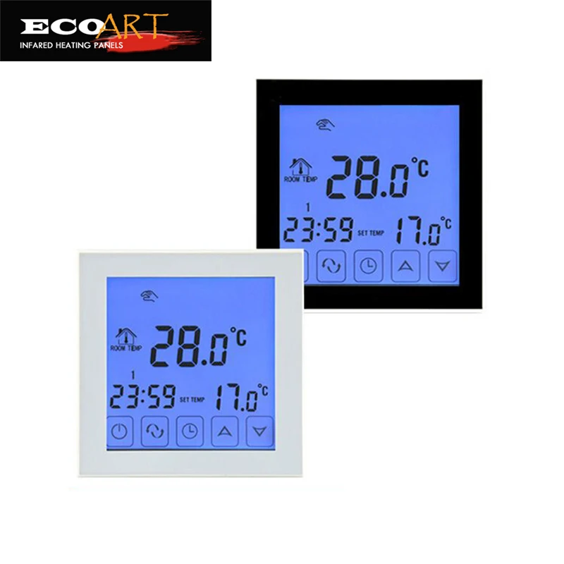 Pantalla táctil Digital Pragrammable Calefacción Termostato para Calefacción por Infrarrojos del Panel Controlador de Temperatura 0