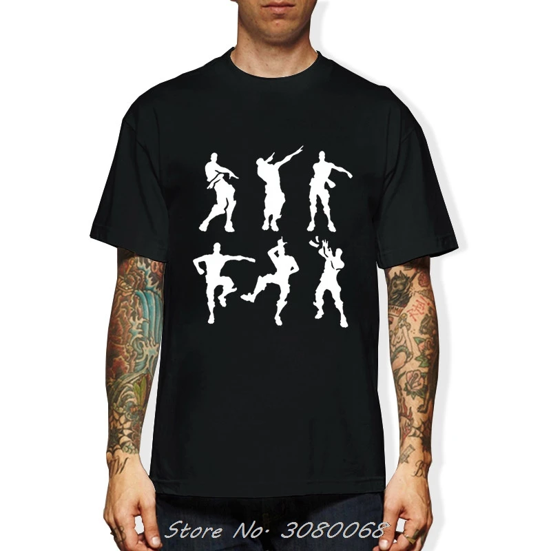 Venta caliente Fortniter Celebraciones de Camiseta de los Hombres Adultos de Juegos de Baile Discout Caliente Nueva Moda de Manga Corta de Algodón Superior Tees 0