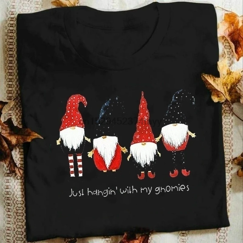 NUEVO Unisex de la Moda de Navidad de la Camisa de Santa Claus Par de Impresión de la Camiseta 0