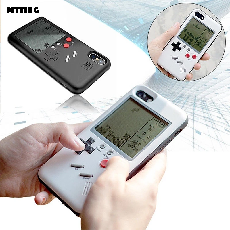 Para Retro Tetris para Nintendo Gameboy Blokus Consola Caso de la Cubierta para el iPhone X 7/8 Plus 7 6 6S 0