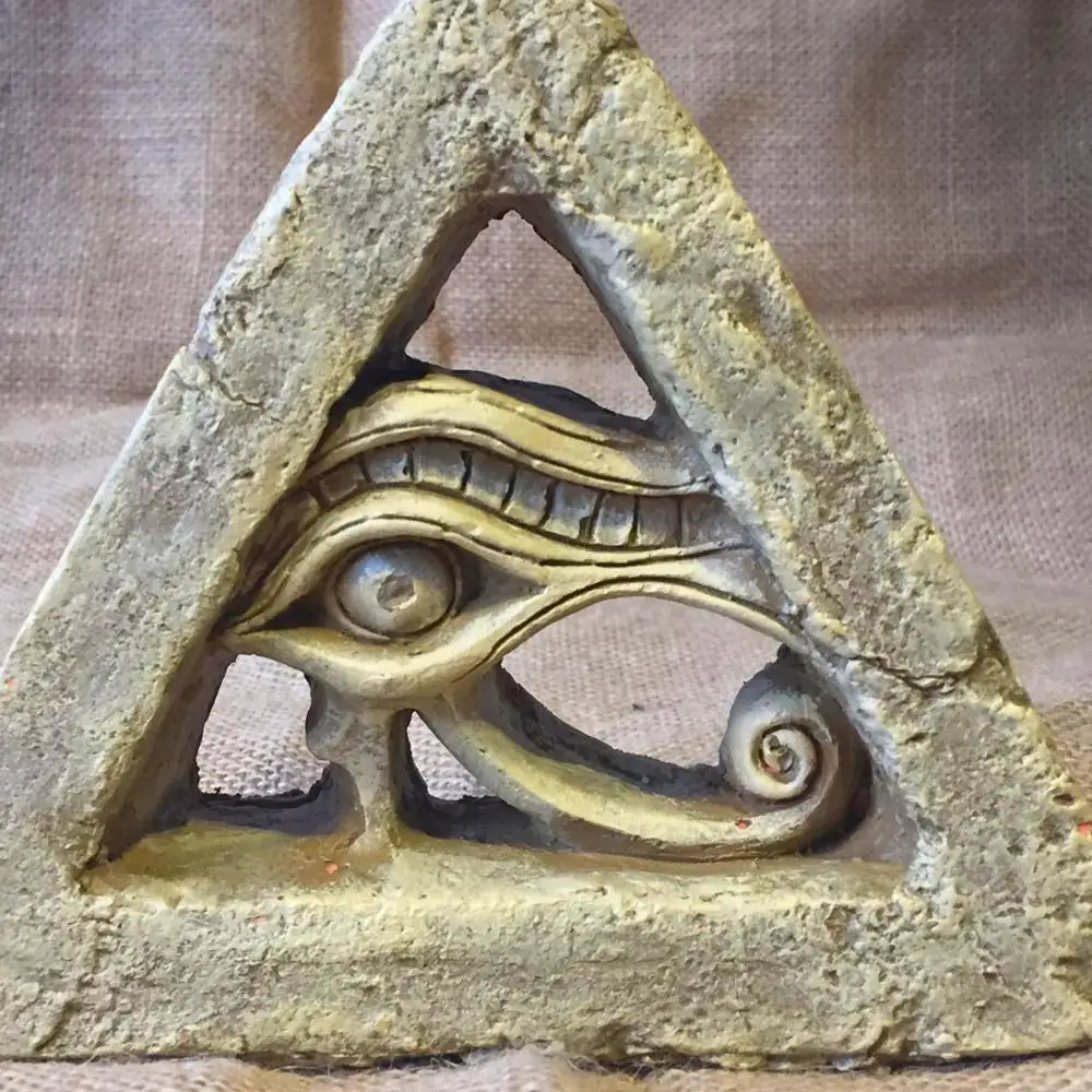 Ojo egipcio de Horus Estatuilla de Egipto Wedjat Ojo de la Estatua de la Escultura de Resina, Artesanías de Decoración para el Hogar Adornos de la Estatua de la Decoración de Regalo R4585 0