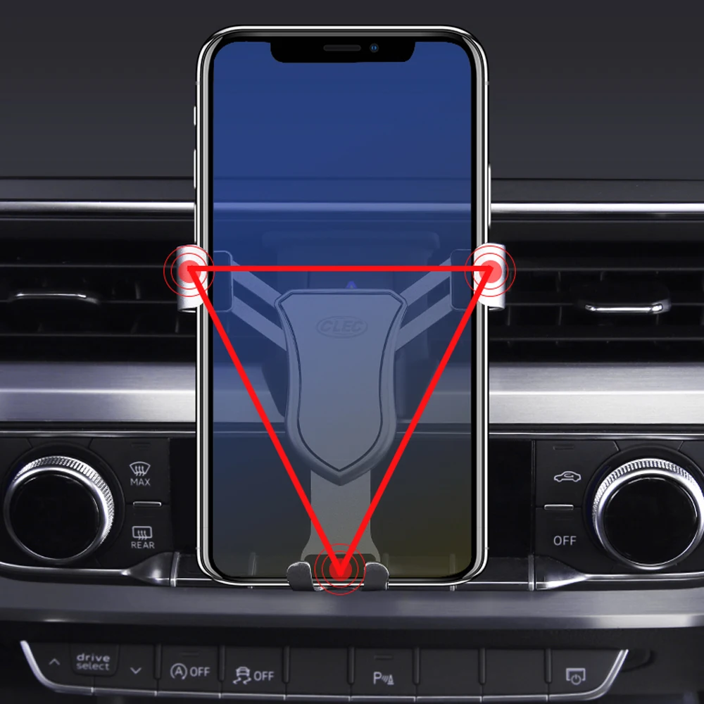 Para Audi Q5 año FISCAL 2016 2017-2020 Coche Smart Teléfono Celular Titular de la salida de Aire de la Cuna Soporte para el Montaje de Accesorios Para el Iphone Samsung Google 0