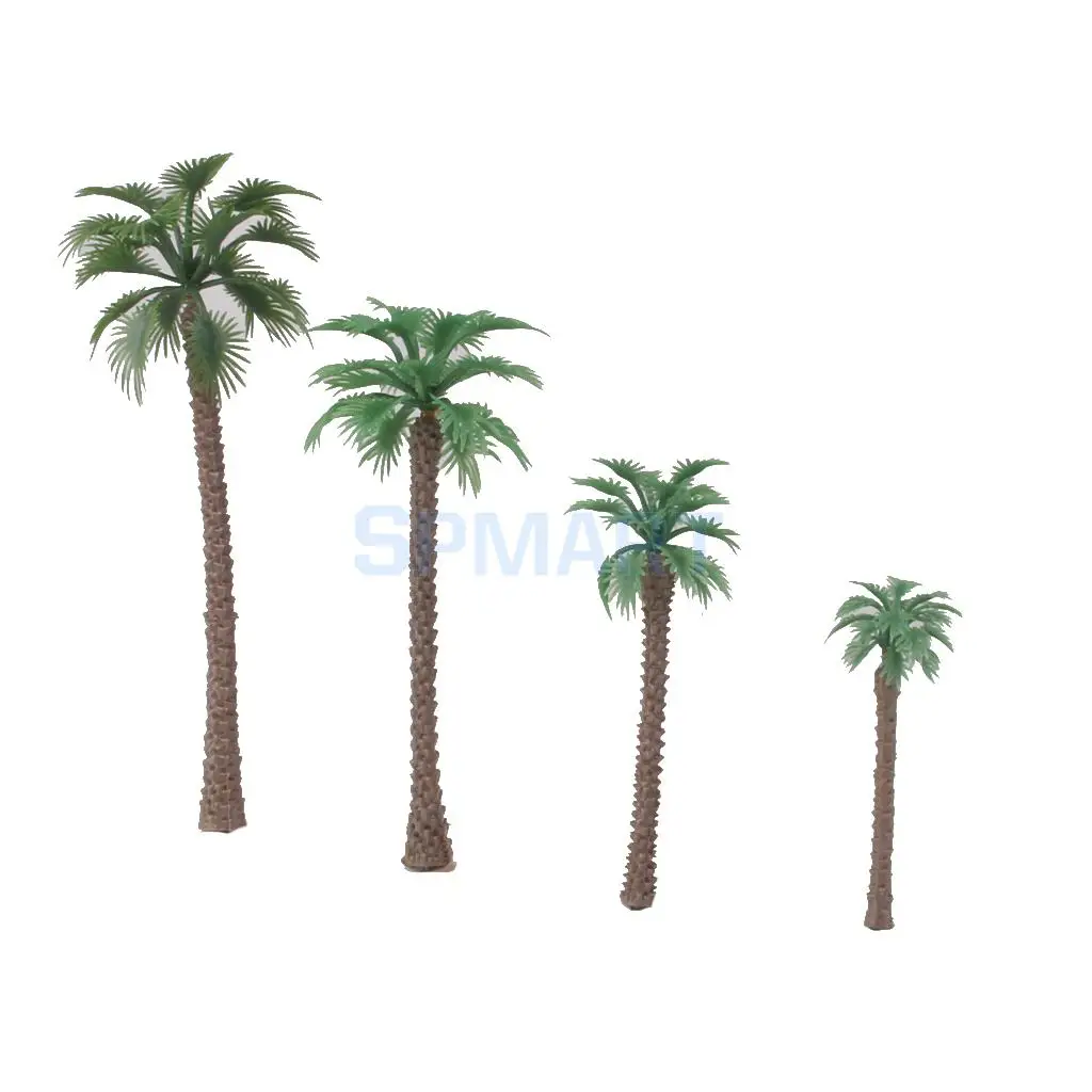 10pcs Modelo de Árboles de Palma de Coco 1/100 11cm 1/65 14cm 0