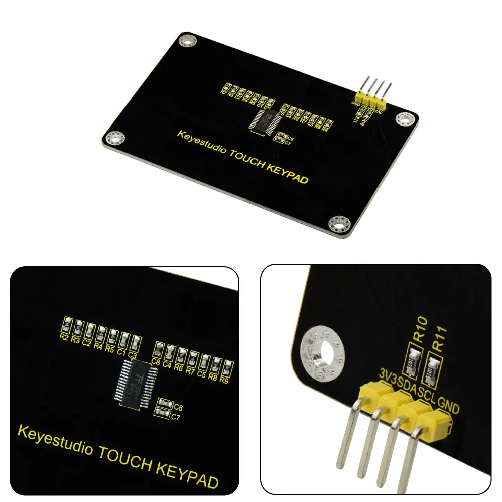 Keyestudio TTP229L 16-clave Teclado Táctil Sensor Escudo de la Junta Capacitiva para Arduino Uno R3 0