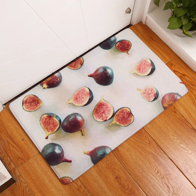 Alfombra de baño alfombra de Baño Wc Alfombra Estera en el Piso de Piña Fruta Impreso Felpudo Cocina al aire libre Mat Decoración del Hogar 50x80cm 0