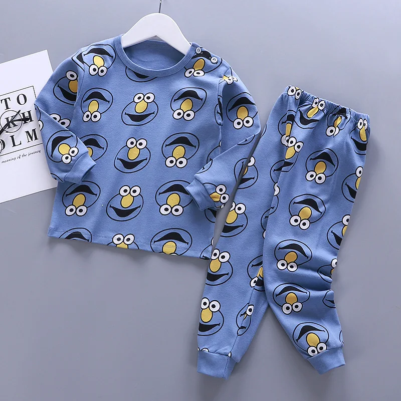 2PCS/Set de Bebé Niñas Conjuntos de Pijama Lindo de la Historieta del Algodón estampado Niños ropa de dormir de Trajes de Otoño Invierno 0-7T Niños Pijamas Ropa 0