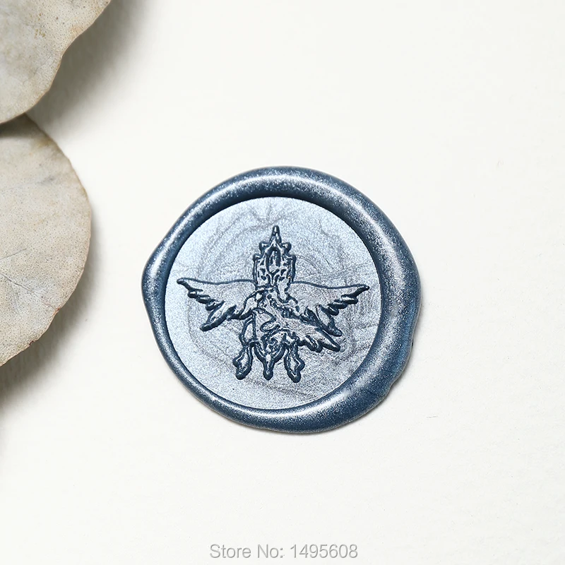 Escudo de Strahd Von Zarovich Sello de Cera Misterio Lacre Vampiro de Strahd invitación de la boda de sello,escudo del personaje de fantasía 0