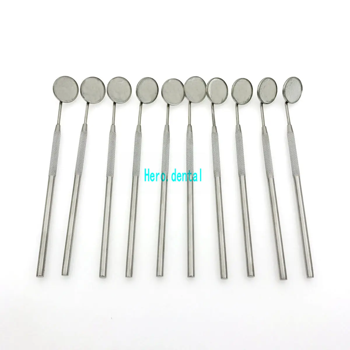 10pcs Dental Espejos de acero Inoxidable de los Instrumentos de cirugía dental espejo con mango 0