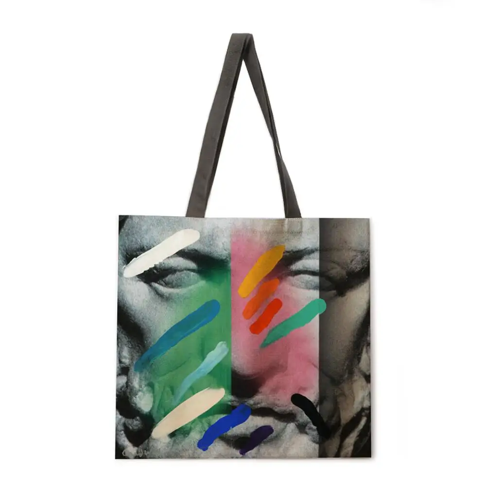 Arte moderno de graffiti de las señoras de la impresión de la bolsa de la ropa de la bolsa de hombro bolso al aire libre de la playa de bolsa de la bolsa de compras reutilizable 0
