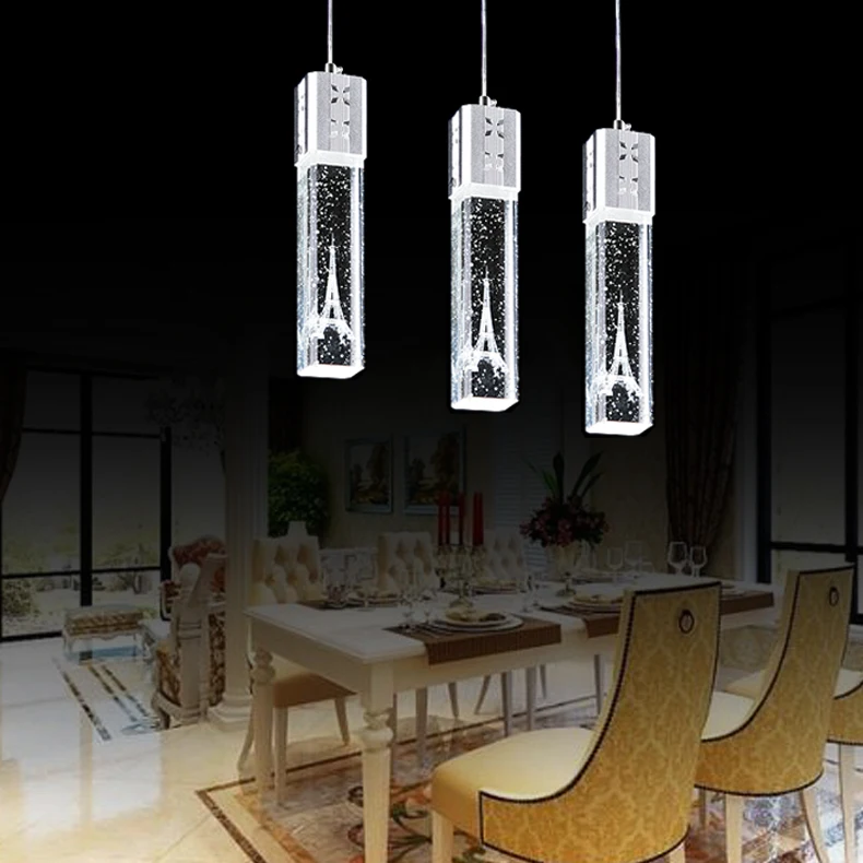 Moderno simples de una sola cabeza de araña de tres de cabeza led restaurante araña de cristal personalidad creativa decoración de la barra de la lámpara de la mesa 0