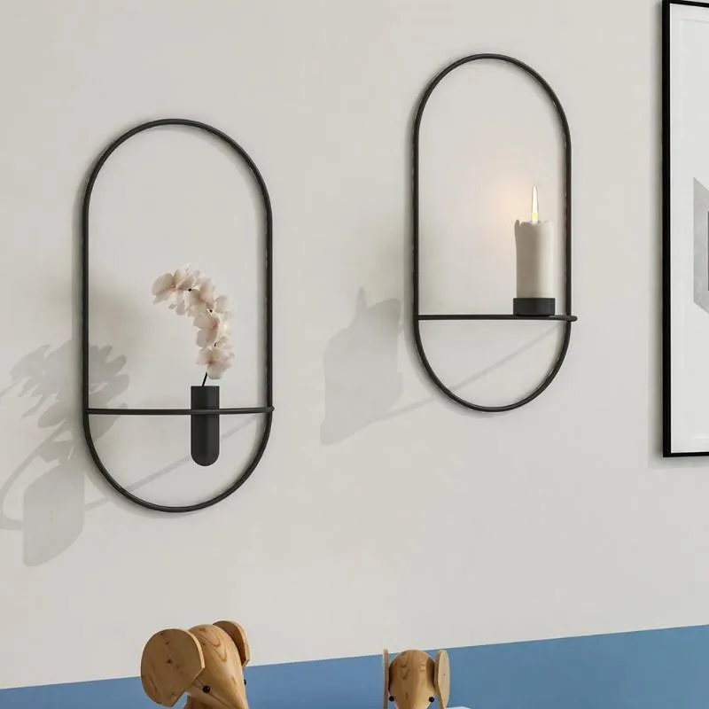 De Diseño Simple, Titular de la Vela con el Negro y el Oro Delicado Metal Candelero para que los Niños de la Sala de la Casa de la Decoración de la Sala de estar Dormitorio 0
