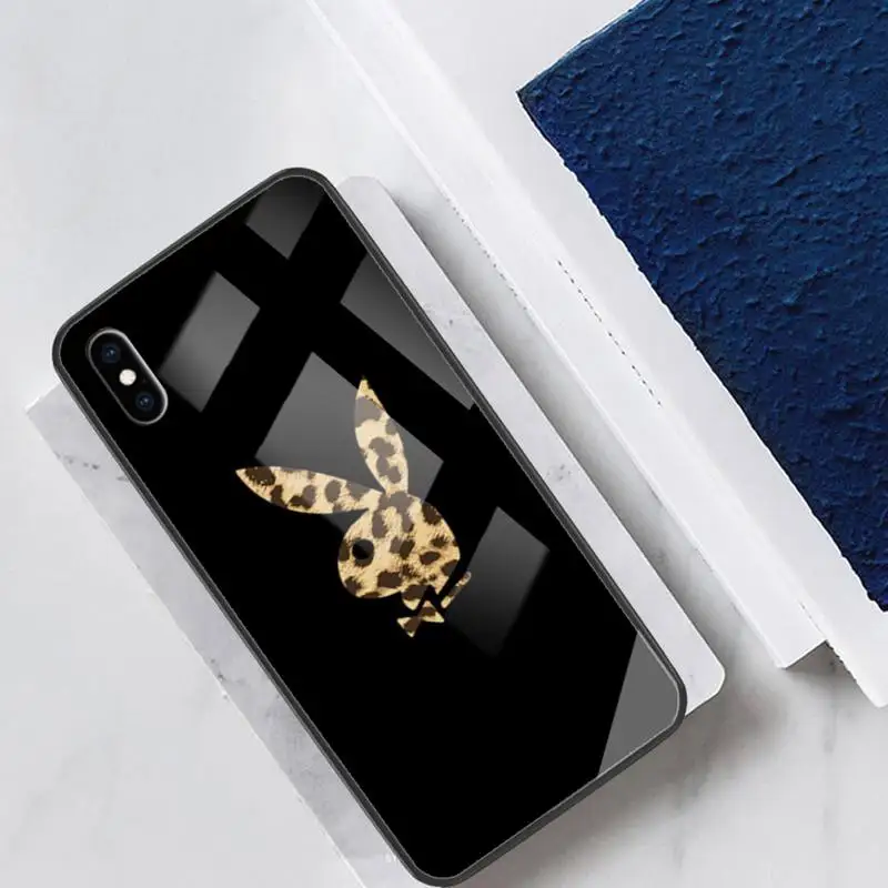 PLAYBOY Marca de Moda de Cristal de la caja del Teléfono Fundas Coque para el IPhone 12 11 Pro Max Casos XR XS 7 8 Plus Accesorios de la Cubierta de Carcasa 0