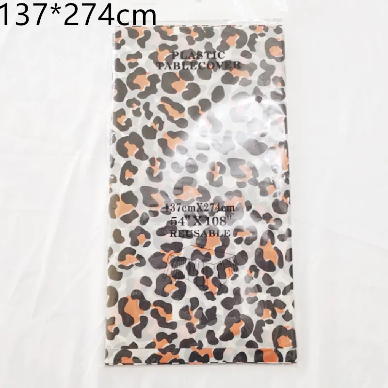 1pcs 137x274cm Leopard Zebra Desechables Mantel de Animales de temas por Parte de la Decoración de Cumpleaños Feliz Fiesta de la Boda Tablecover Suministros 0