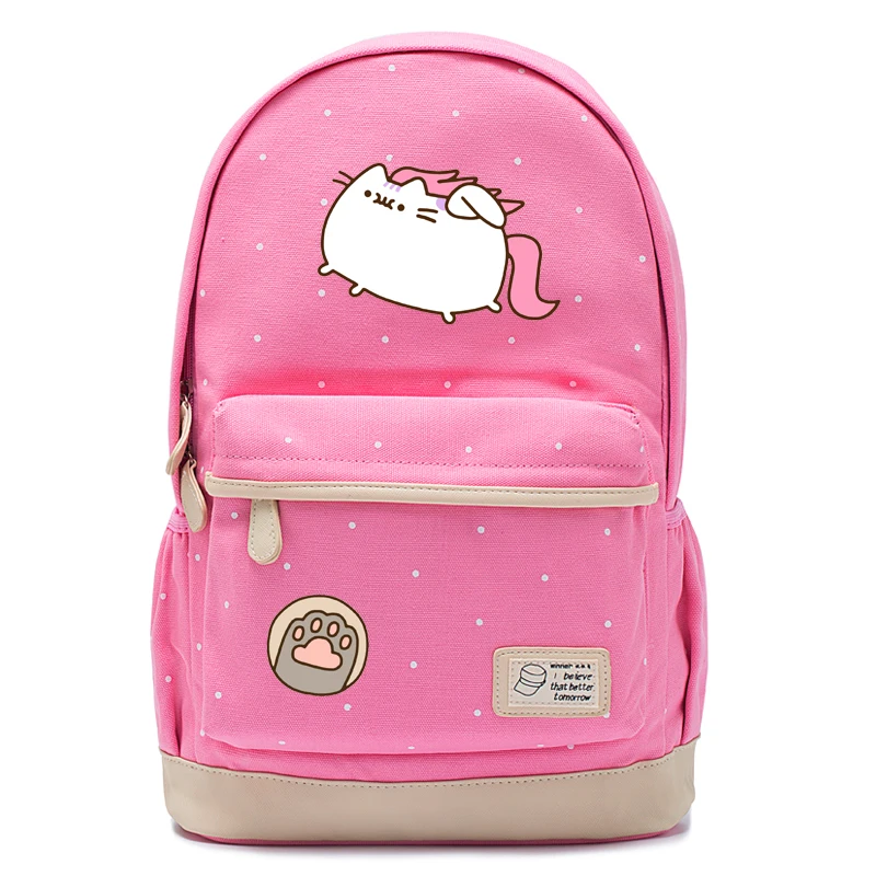 Gato gordo lindo unicornio mochila cartera casual mochila adolescentes chica Estudiante de la Escuela de Bolsas de viaje bolsa de 0