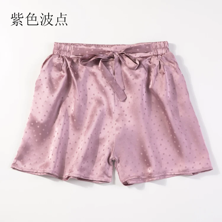Pura Seda de la Mujer pantalones Cortos de colores sólidos con bolsillos con correa en 15 colores de un tamaño JN429 0
