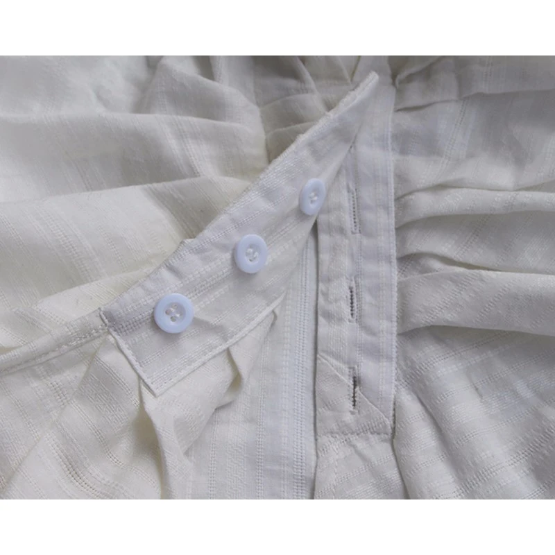 TWOTWINSTYLE Pliegues de la Camisa de las Mujeres de Encaje de Manga Larga Irregular Blusa Blanca de Gran Tamaño 2020 Primavera Mujer Sexy Ropa de Moda 0