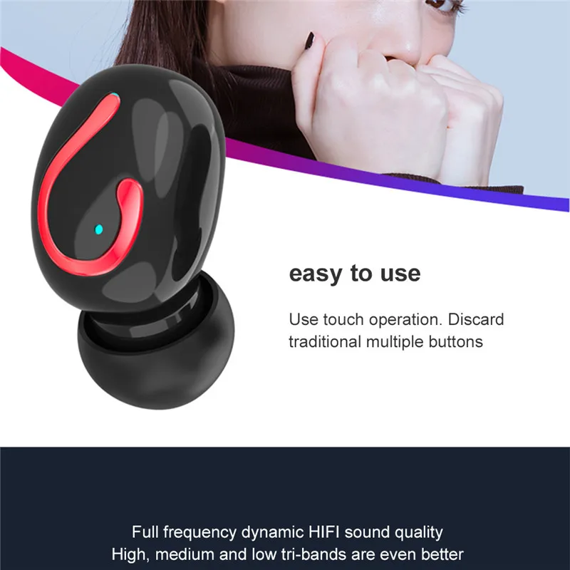 Bluetooth 5.0 Auriculares TWS Auriculares Inalámbricos Bluetooth Auriculares manos libres Deporte Auriculares Gaming Headset Con 1500mAh batería del banco del Poder 0