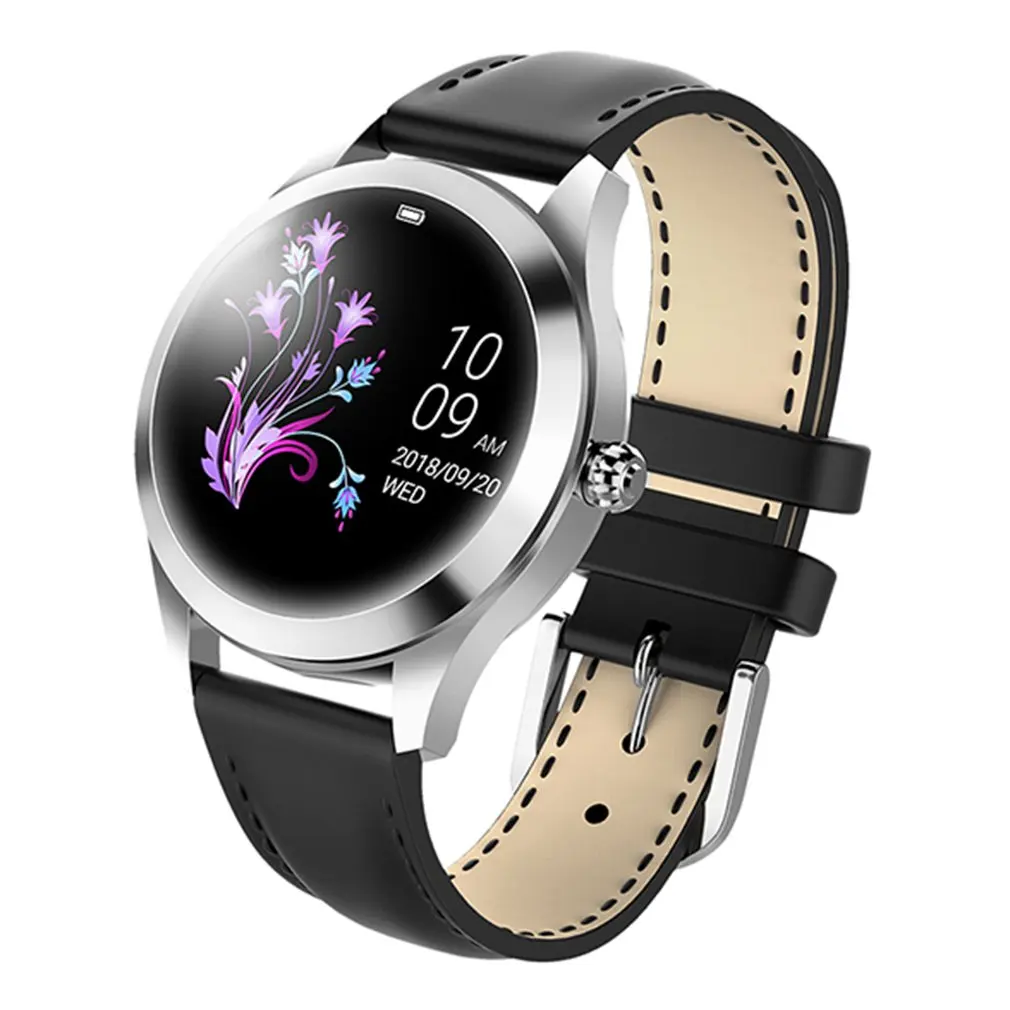 IP68 Impermeable Reloj Inteligente Mujer Hermosa Pulsera con Monitor de Ritmo Cardíaco Sueño de Monitoreo Smartwatch Conectar IOS Android KW10 banda 0