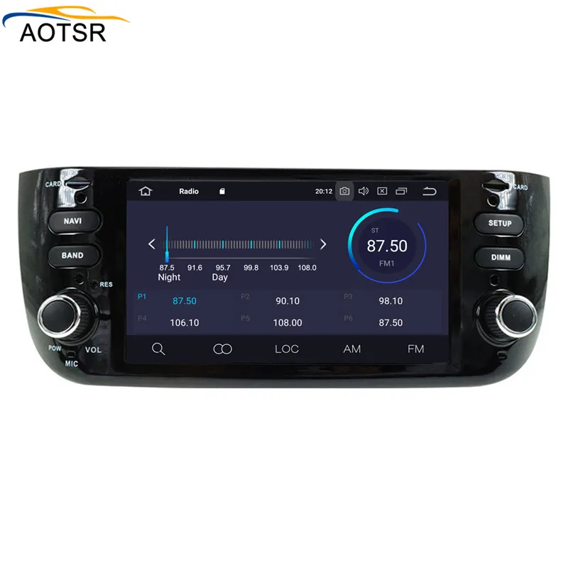 IPS Android 9.0 multimedia del coche reproductor de dvd de la unidad principal Para Fiat Punto 2009-Linea 2012-de Navegación GPS de radio auto estéreo 0