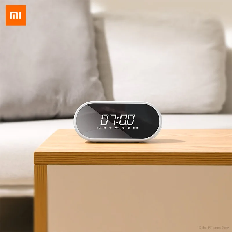Original Xiaomi Youpin Mijia BASEUS Mini Reloj de Alarma Inalámbrico Bluetooth altavoz hogar subwoofer espejo de radio 3D surround 0