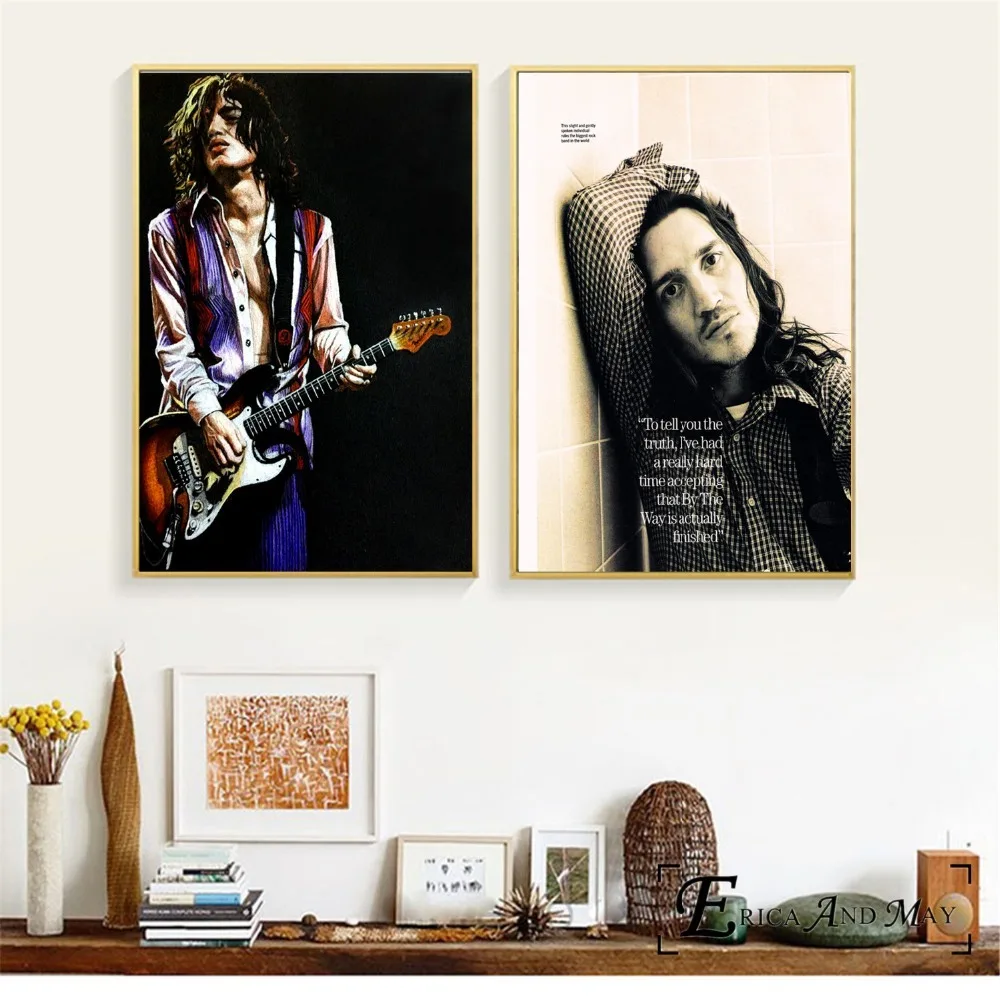 John Frusciante Figura De La Guitarra Muestran Impresiones De La Lona De La Pintura Moderna Carteles De Arte De Pared Con Fotos Para Vivir Decoración De La Habitación Sin Marco 0