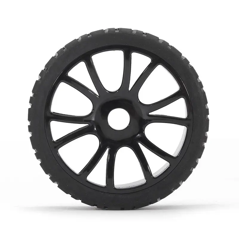 4PCS de 17 mm Buje de la Rueda de la Llanta y Neumáticos HSP 1:8 Off-Road Coche RC Buggy Neumático Negro 0