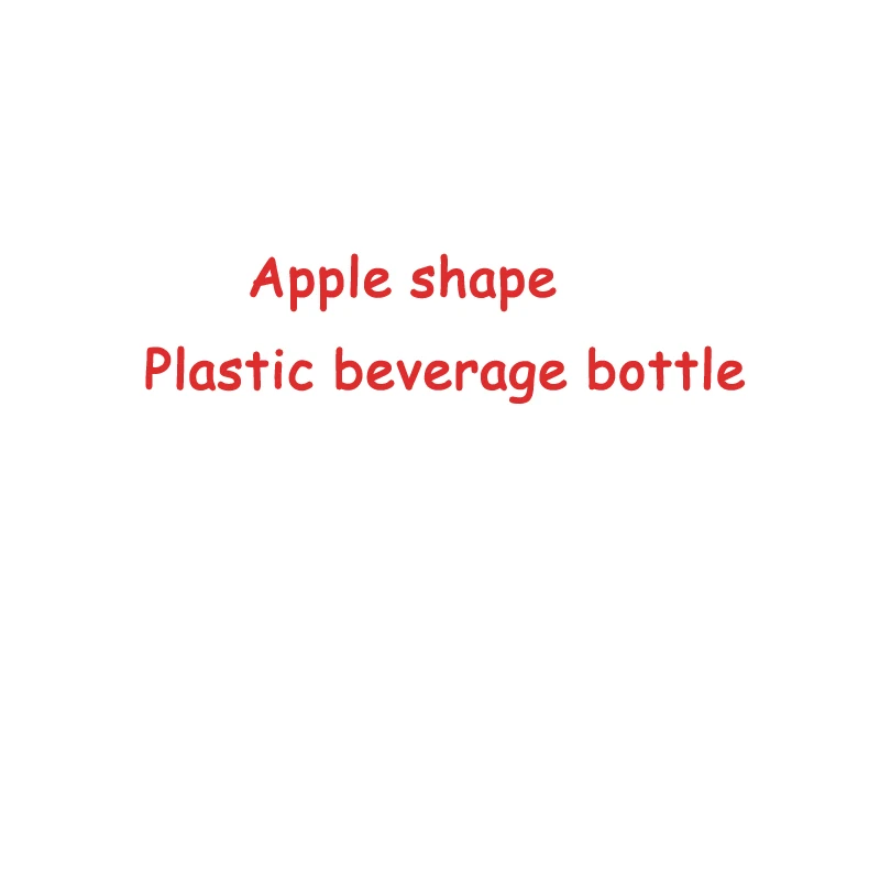 20pcs/lot Modelo de Apple de la Bebida de la Botella de Leche de la Tienda de Té de Plástico de Yogur Botella Desechable Candy Mason Jar Jar las Tapas de Botella de Almacenamiento 0