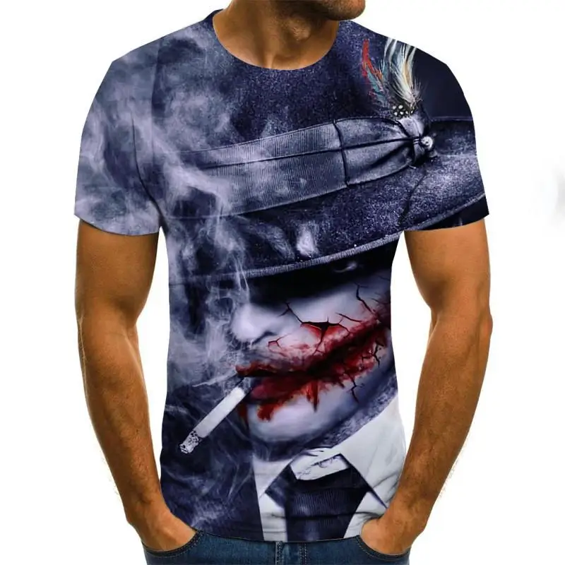 Hombre 3d camisetas de Moda de Verano de los Hombres de Manga Corta T-shirt Casual 3D Zombie Impresión de horror Camiseta Para Hombre de manga Corta tops 0