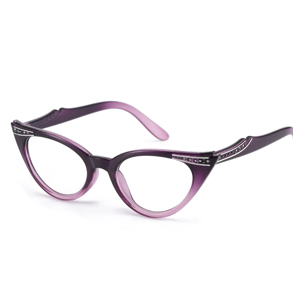+1.0 +1.5 +2.0 +2.5 +3.5 Gafas de Lectura de las Mujeres de Ojo de Gato del Vintage de la Moda de Gafas de Cateye Retro Claro objetivo de Damas Ultraligero Diopte 0
