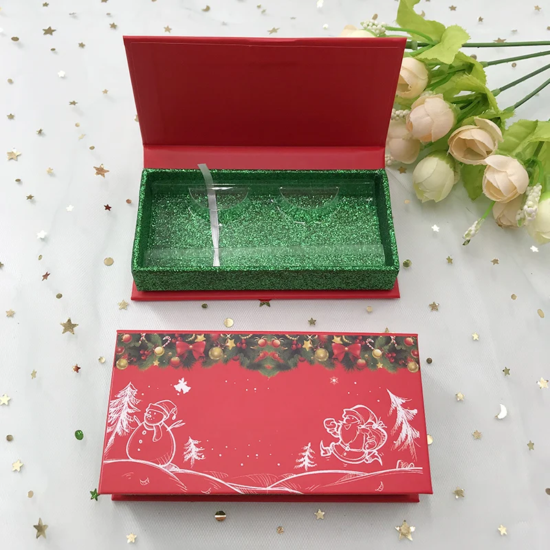 Las pestañas de la Caja de Regalo de Navidad Maquillaje Herramienta Rectángulo Lash Caso sin Pestañas FedEx Envío Rápido 0