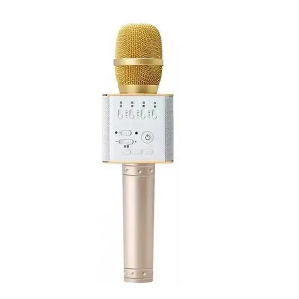 P9 Inalámbrico Micrófono del Karaoke del Altavoz 2-en-1 de Mano de Cantar y Grabación Portátil con KARAOKE Player para iOS/Android 0