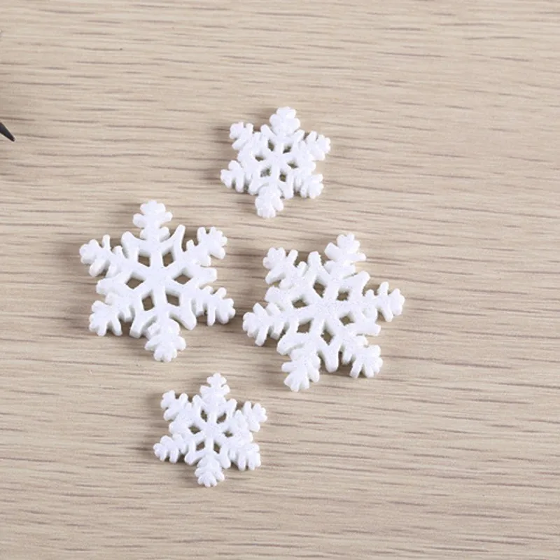 300pcs de Resina, Artesanías de Figurillas de Miniaturas Micro paisaje de Navidad de los copos de nieve del Jardín de los Bonsais decoraciones DIY Accesorios BJ042 0