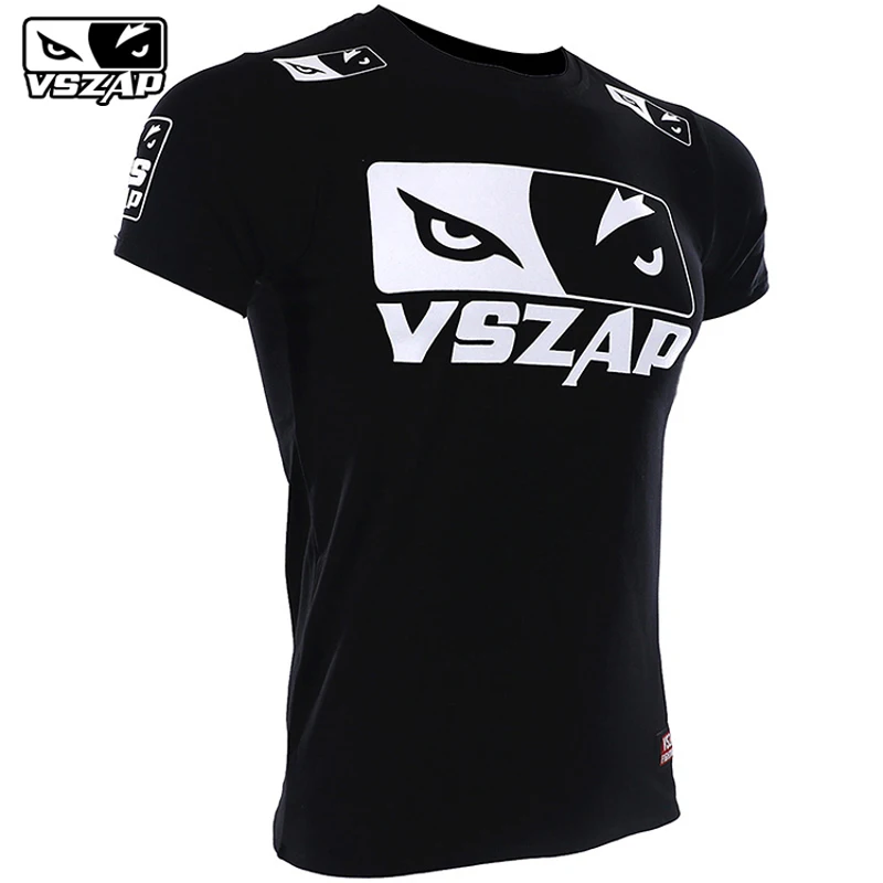 La Marca de moda VSZAP Lobo de Ojos de Fitness Camiseta de los Hombres a Combatir el Desgaste de MMA Mens T-shirt de Lucha Muay Thai Fitness Lucha de Desgaste del Verano de 2018 0