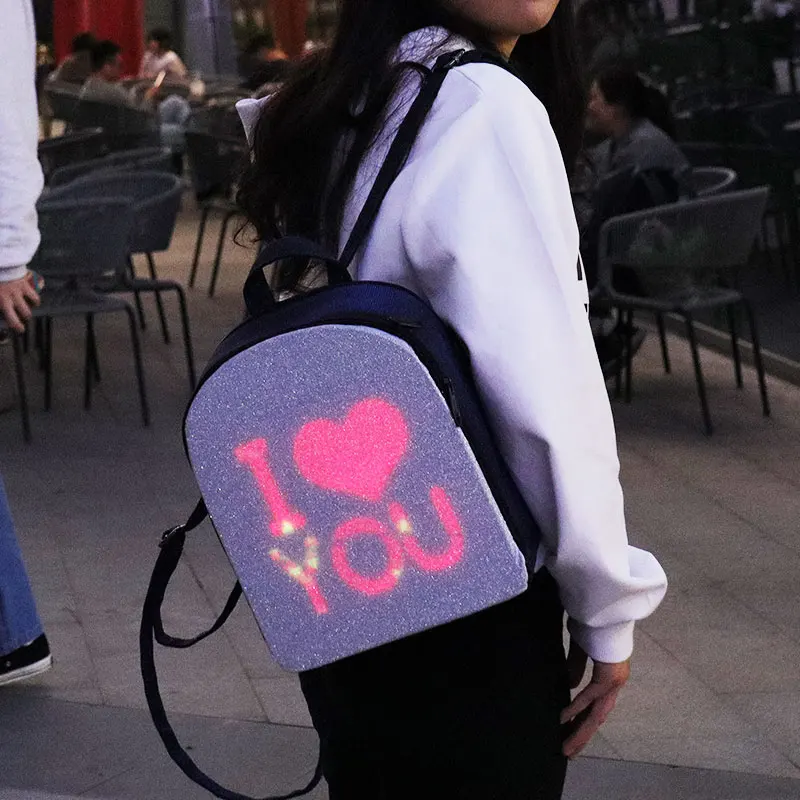 Personalizable malla wifi pixel mochila con LED del pixel de la pantalla WIFI smart mochilas pixel de la pantalla led de la mochila de las mujeres mochila de los hombres 0