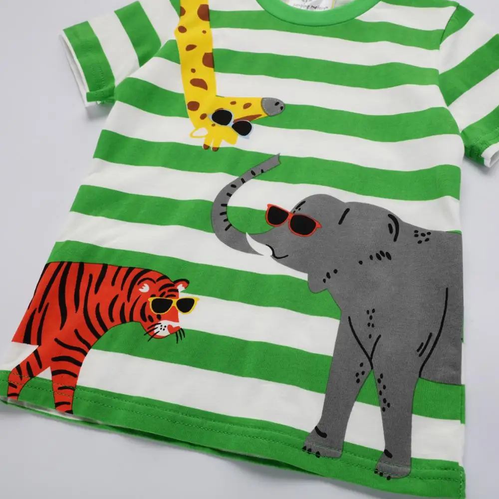 SAILEROAD Animal Apliques Camiseta de Bebé 2020 Chicos Nuevos Camisetas de Jirafas, Elefantes Impresión del Tigre Niños Tops Camisetas Ropa 0